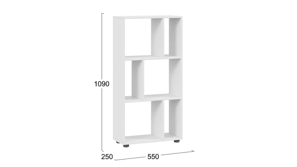 Стеллаж «Денвер» Белый текстурный