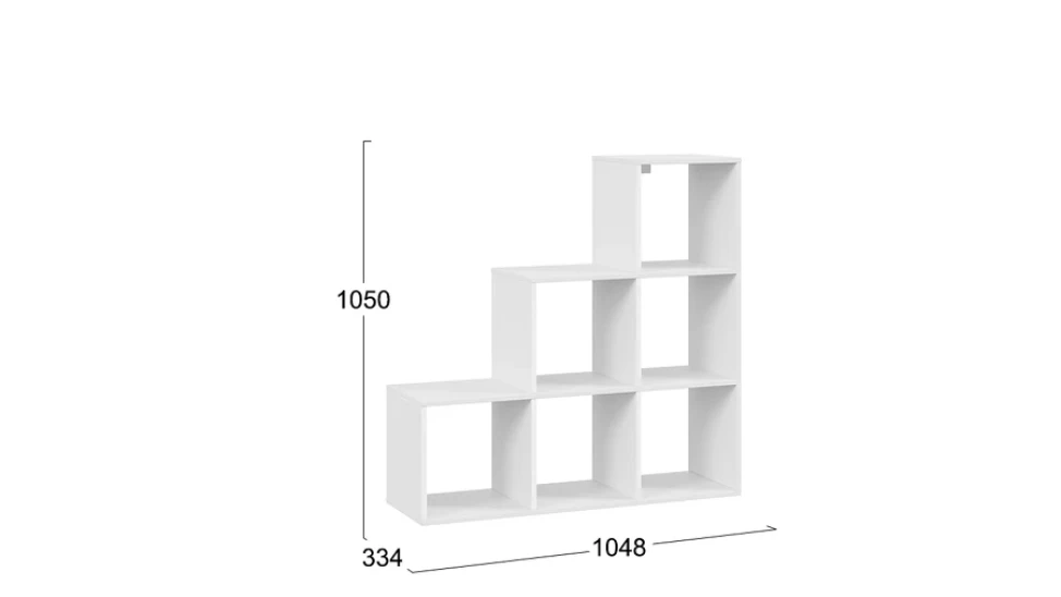 Стеллаж «Денвер» Исп. 2 Белый текстурный