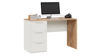 Стол письменный «Стелла» Тип 1 - 402.12 Белый холст, Белый Жемчуг, Яблоня Беллуно